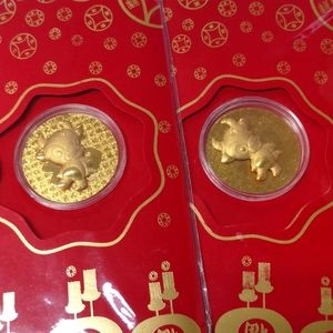 Year of the cow lucky coin